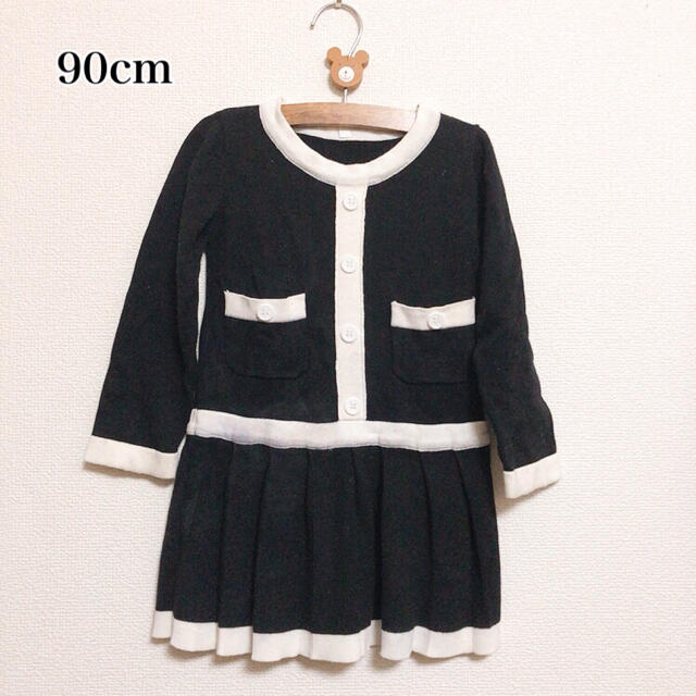 キッズニットワンピース キッズ/ベビー/マタニティのキッズ服女の子用(90cm~)(ワンピース)の商品写真