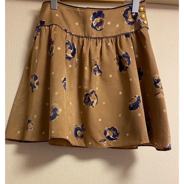 ef-de(エフデ)のef-de　花柄　ブラウン　ミニスカート レディースのスカート(ミニスカート)の商品写真