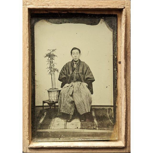 明治 湿板写真 菱田辯司 ガラス写真 古写真 アンティーク 19世紀 戦前 乾板 エンタメ/ホビーのコレクション(印刷物)の商品写真