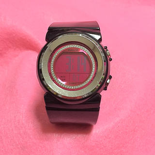 カシオ(CASIO)のカシオ Baby-G 黒×ピンク 腕時計 ジェミーダイアル(腕時計)