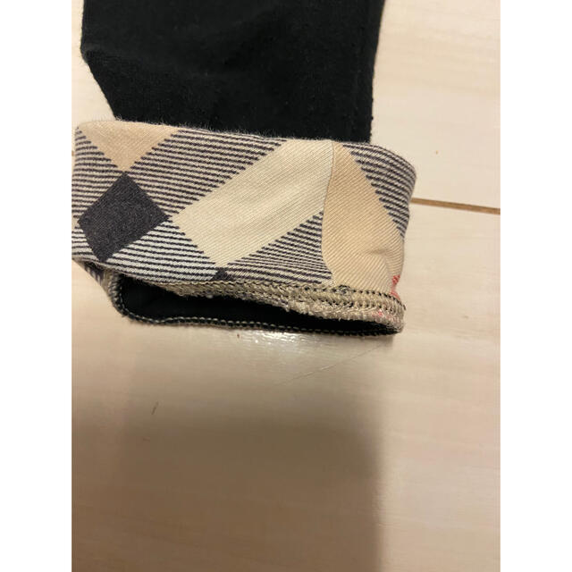 BURBERRY(バーバリー)のバーバリー チェック スパッツ レギンス パンツ 黒 12M(80㎝) キッズ/ベビー/マタニティのベビー服(~85cm)(パンツ)の商品写真