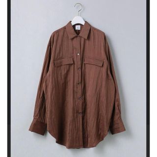 ビューティアンドユースユナイテッドアローズ(BEAUTY&YOUTH UNITED ARROWS)の【美品】6 ROKU ナイロンシャツ　ナイロンシルクビッグシャツ　36(シャツ/ブラウス(長袖/七分))