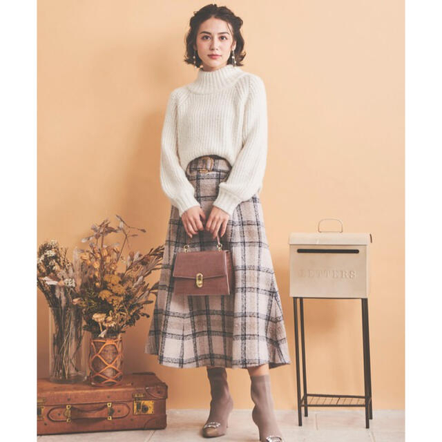 Noela(ノエラ)のチェックツイードマーメイドスカート レディースのスカート(ロングスカート)の商品写真