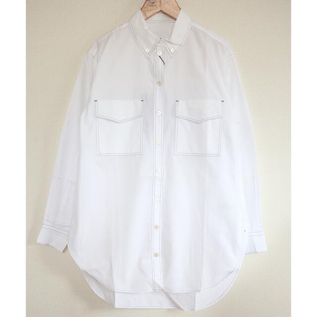 安価 オーバーサイズシャツ シャツ+ブラウス(長袖+七分)