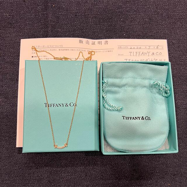 Tiffany & Co.(ティファニー)のティファニーTスマイルネックレスミニ　ピンクゴールド レディースのアクセサリー(ネックレス)の商品写真