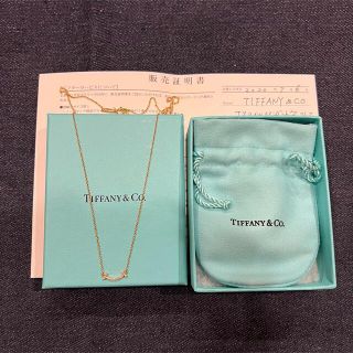 ティファニー(Tiffany & Co.)のティファニーTスマイルネックレスミニ　ピンクゴールド(ネックレス)