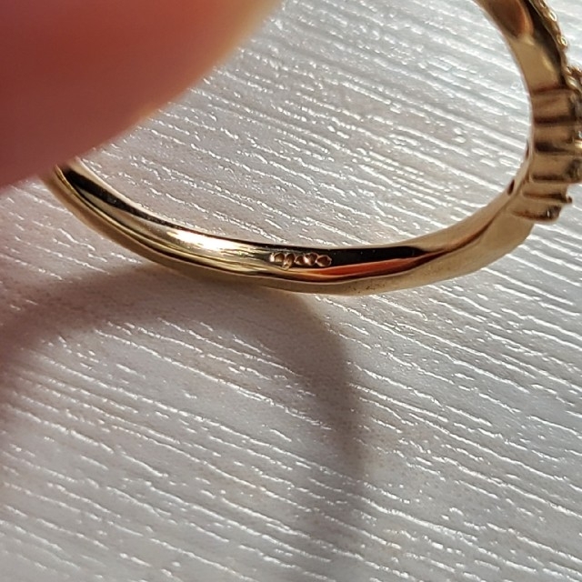 agete(アガット)のアガット 7号 0.02  ダイヤ ゴールド K10 指輪 レディースのアクセサリー(リング(指輪))の商品写真