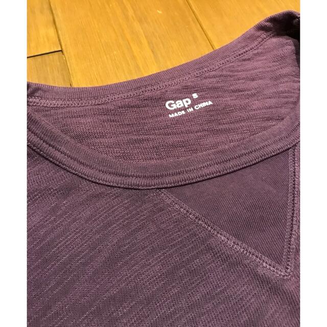 GAP(ギャップ)のGAP ギャップ ロンT ロングスリーブTシャツ 無地  Sサイズ パープル色 メンズのトップス(Tシャツ/カットソー(七分/長袖))の商品写真