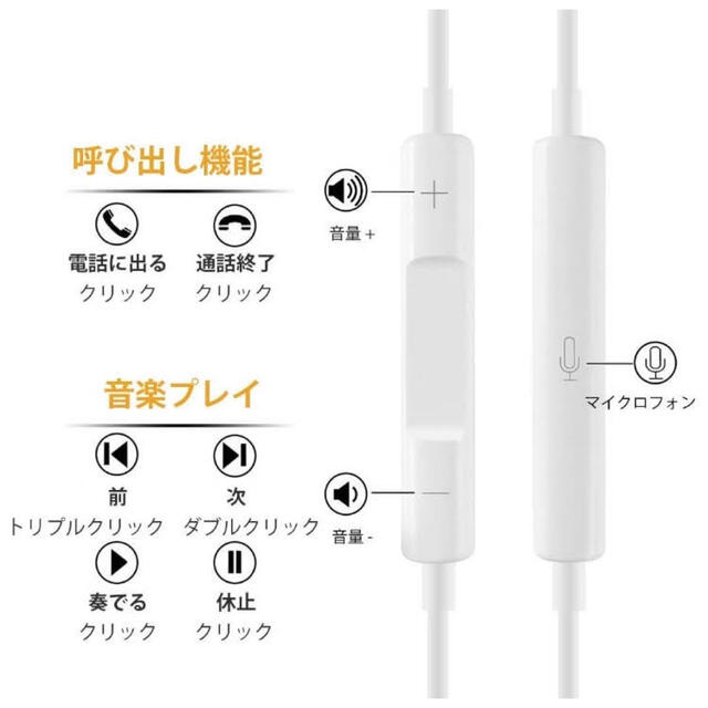 iPhone(アイフォーン)のiPhone イヤホン ライトニング スマホ/家電/カメラのオーディオ機器(ヘッドフォン/イヤフォン)の商品写真