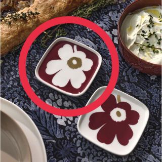 マリメッコ(marimekko)のmarimekko マリメッコ　Juhla Unikko 10cmプレート　１枚(食器)