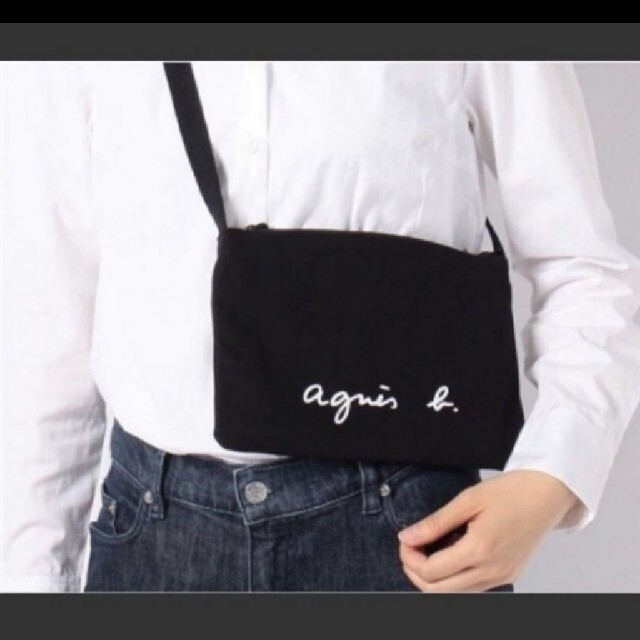 agnes b.(アニエスベー)の新品　アニエスベー バッグ サコッシュ ショルダーバッグ 　ブラック　黒 レディースのバッグ(ショルダーバッグ)の商品写真