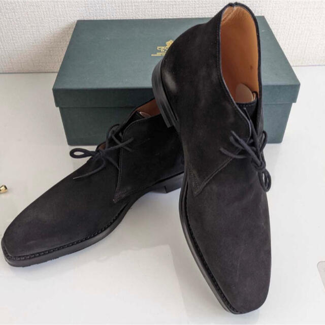 シューズ袋箱カラーブラック定価CROCKETT&JONES / TETBURY チャッカブーツ