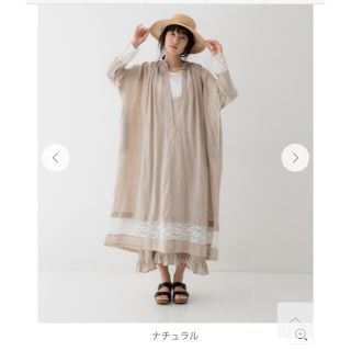 ネストローブ nest Robe リネンチャーチドレス　ワンピース　レース