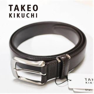 タケオキクチ(TAKEO KIKUCHI)の《タケオキクチ》新品 牛革 レザーベルト 96.5cmまで対応 プレゼントにも(ベルト)