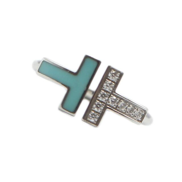 Tiffany & Co.(ティファニー)のティファニー TIFFANY＆CO ダイヤモンド ＆ ターコイズ ワイ【中古】 レディースのアクセサリー(リング(指輪))の商品写真