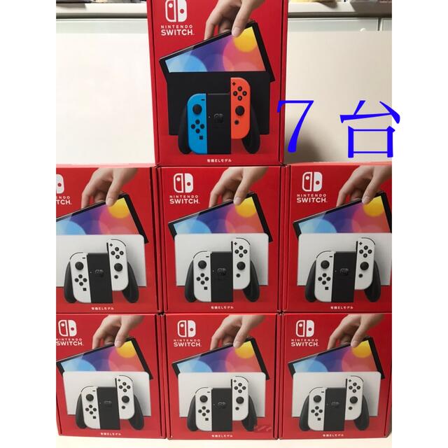 「Nintendo Switch有機ELモデル ホワイト6台とネオン1台☆彡