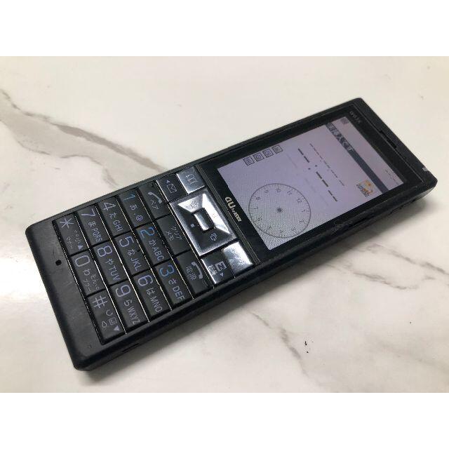 au 京セラ W63K (カメラ付き) ブラック 中古品 W63K