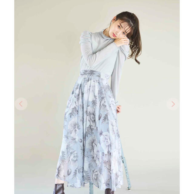 COCO DEAL(ココディール)のCOCODEAL  大花シフォンスカート レディースのスカート(ロングスカート)の商品写真