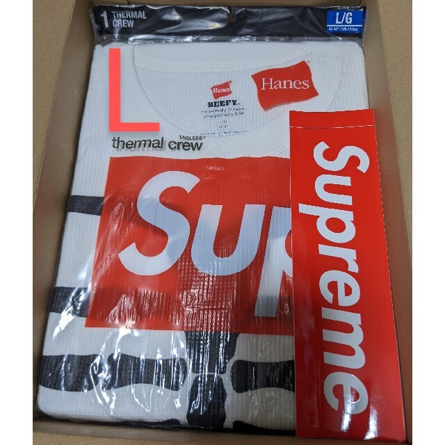 Supreme Hanes Thermal Crew Red L