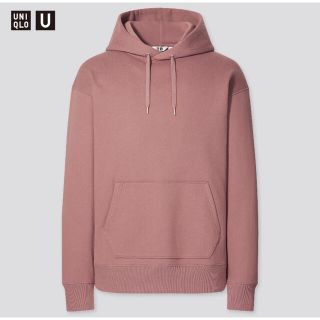 ユニクロ(UNIQLO)のUNIQLO U ワイドフィットスウェットプルパーカー長袖 S ピンク ユニクロ(パーカー)