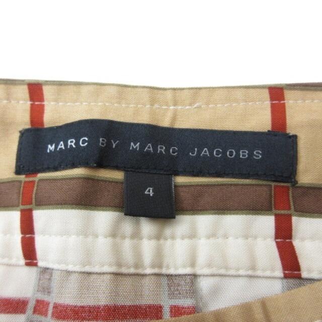 MARC BY MARC JACOBS(マークバイマークジェイコブス)のマークバイマークジェイコブス プリーツスカート ストライプ ブラウン 4 M レディースのスカート(ひざ丈スカート)の商品写真