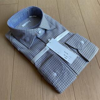 スーツカンパニー(THE SUIT COMPANY)のスーツカンパニー長袖ドレスシャツ　カッタウェイL（41-84）ツイード風チェック(シャツ)