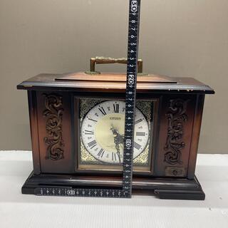 シチズン 置時計　ビンテージ　アンティーク　ジャンク品　昭和レトロ 木製
