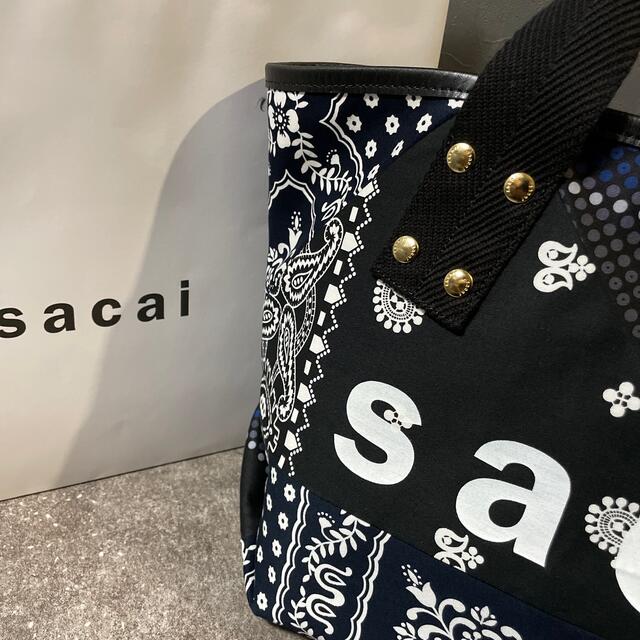 sacai - 大人気 sacai パッチワーク トートバッグ バンダナ sacai - 大人気 sacai パッチワーク トートバッグ バンダナ
