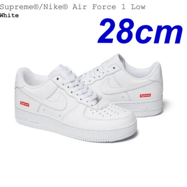 Supreme Nike Air Force 1 Low White 28cm