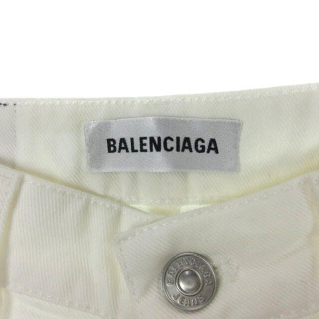 Balenciaga(バレンシアガ)のバレンシアガ 19年製 571459 デニムスカート タイト ミニ 白 ホワイト レディースのスカート(ミニスカート)の商品写真
