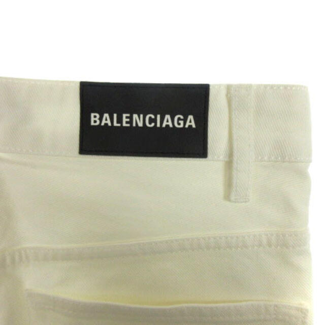 Balenciaga(バレンシアガ)のバレンシアガ 19年製 571459 デニムスカート タイト ミニ 白 ホワイト レディースのスカート(ミニスカート)の商品写真