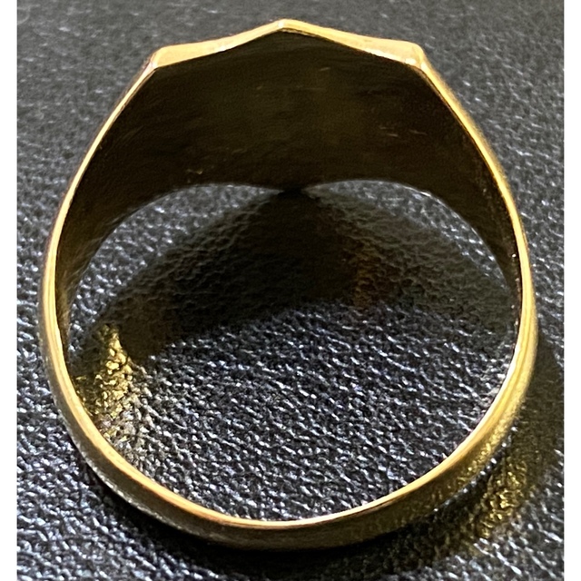 9金 シールド 印台 シグネットリング(16号)4g(375)1973年 英国 メンズのアクセサリー(リング(指輪))の商品写真