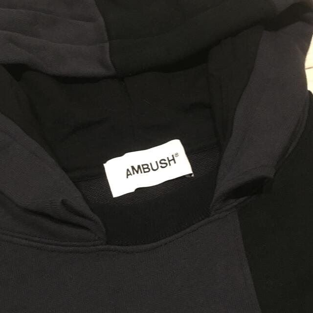 AMBUSH(アンブッシュ)のAMBUSH アンブッシュ パッチワークパーカー ブラック Sサイズ メンズのトップス(パーカー)の商品写真