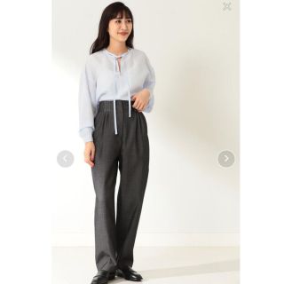 デミルクスビームス(Demi-Luxe BEAMS)のDemi-Luxe BEAMS / シャンブレー テーパードパンツ(カジュアルパンツ)