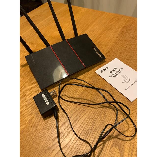 スマホ/家電/カメラASUS WiFi 無線 ルーター WiFi6 RT-AX55/B （美品）