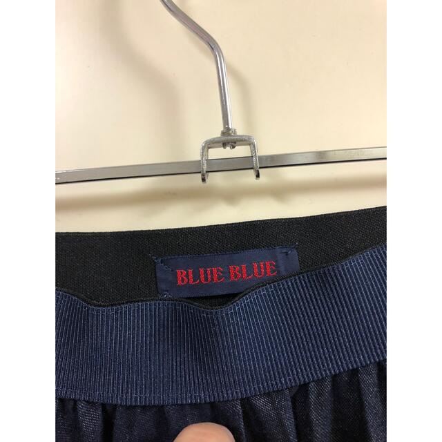 BLUE BLUE(ブルーブルー)のblue blue デニムカラープリーツスカート　S レディースのスカート(ひざ丈スカート)の商品写真
