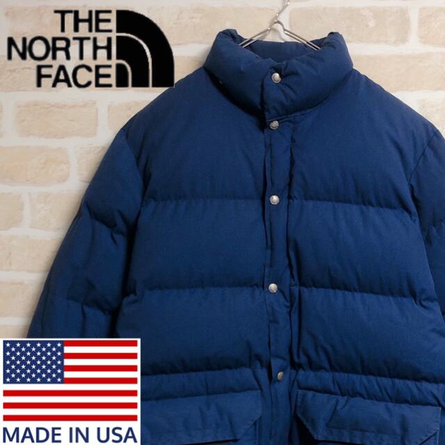 THE NORTH FACE ザノースフェイス ダウン 茶タグ ブルー L