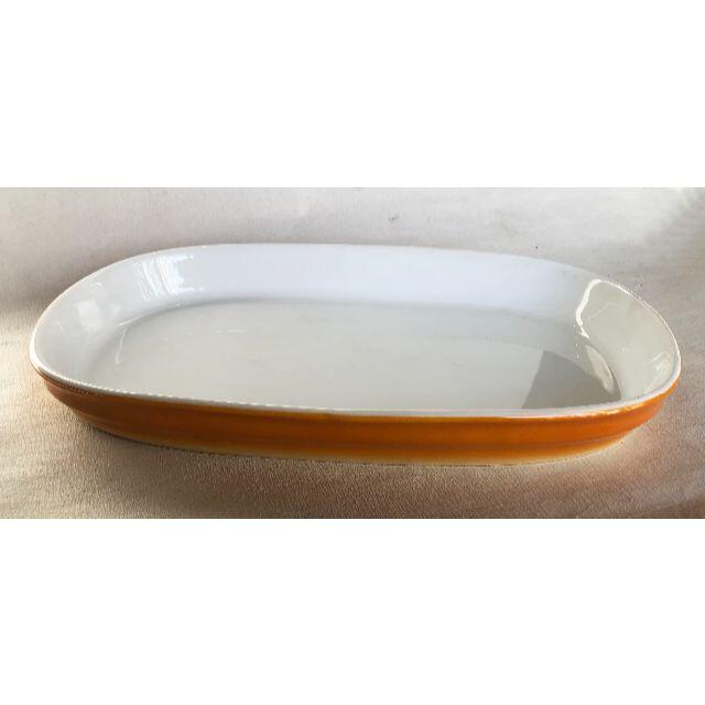 オーバルグラタン皿 31cm皿 角 茶 特大 盛皿 飾り皿 パーティー皿