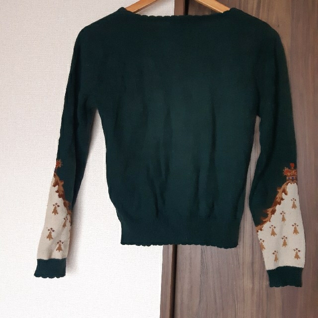 JaneMarple(ジェーンマープル)のJane Marple　ジェーンマープル　ニット　セーター　緑　王冠　ハート レディースのトップス(ニット/セーター)の商品写真