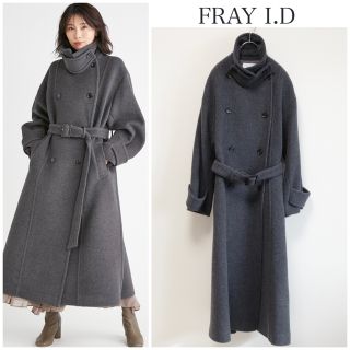 フレイアイディー(FRAY I.D)の【123】FRAY I.D スタンドカラーダブルコート 0 DGRY(ロングコート)