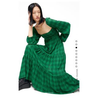 ザラ(ZARA)の明日までの出品！早い者勝ち！ZARA 新品　チェック柄ワンピース(ロングワンピース/マキシワンピース)