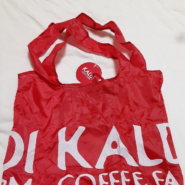 KALDI(カルディ)の【未使用】KALDI エコバッグ　赤　送料込 レディースのバッグ(エコバッグ)の商品写真