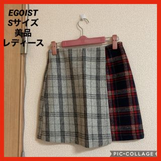 エゴイスト(EGOIST)の【美品】エゴイスト　チェックスカート　ミニスカート　レディース  Sサイズ(ミニスカート)