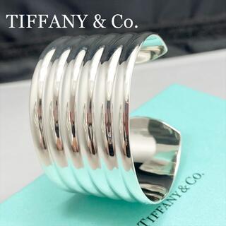 Tiffany & Co. - 新品仕上 廃盤 希少 ティファニー ヴィンテージ ワイド カフ バングル 925