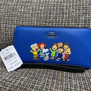 コーチ(COACH)のコーチ　長財布　ブルー　スヌーピーコラボ(長財布)