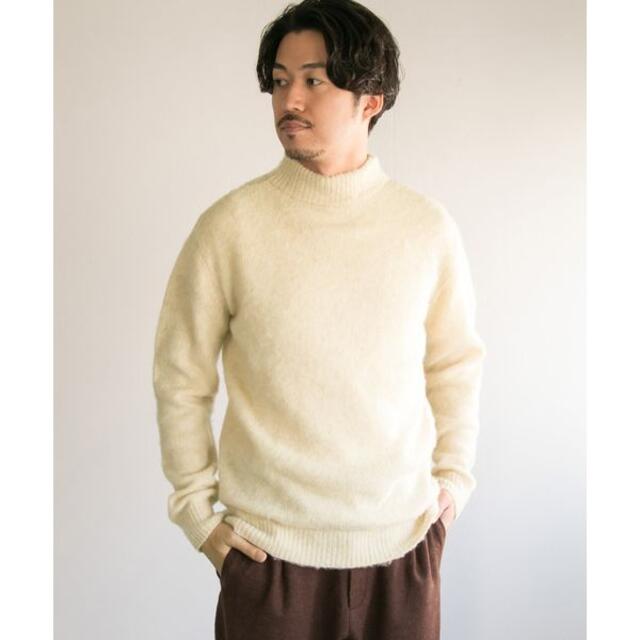 URBAN RESEARCH(アーバンリサーチ)の【UR】SHAGGY MOC NECK KNIT メンズのトップス(ニット/セーター)の商品写真