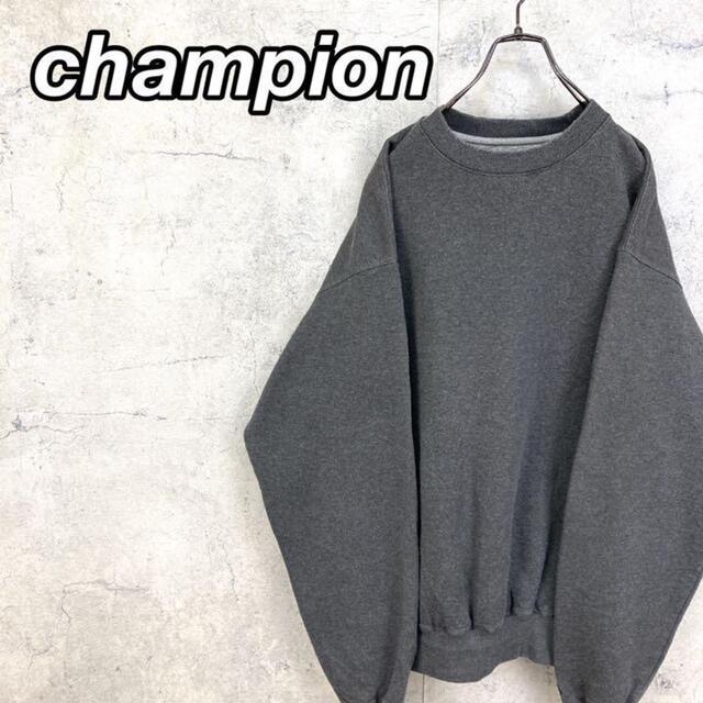 Champion(チャンピオン)の希少 90s チャンピオン スウェット 刺繍ロゴ ビッグシルエット 目付き 美品 メンズのトップス(スウェット)の商品写真