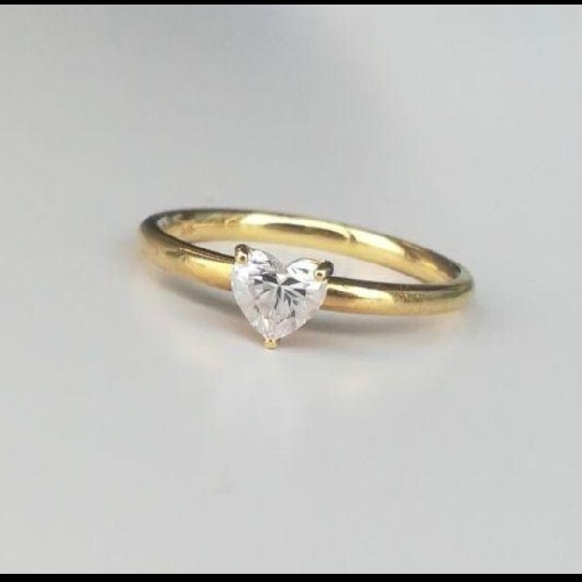 K18YG ハート❤ダイヤモンド0.42ct❗リング