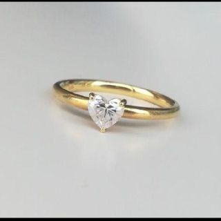 K18YG ハート❤ダイヤモンド0.42ct❗リング(リング(指輪))