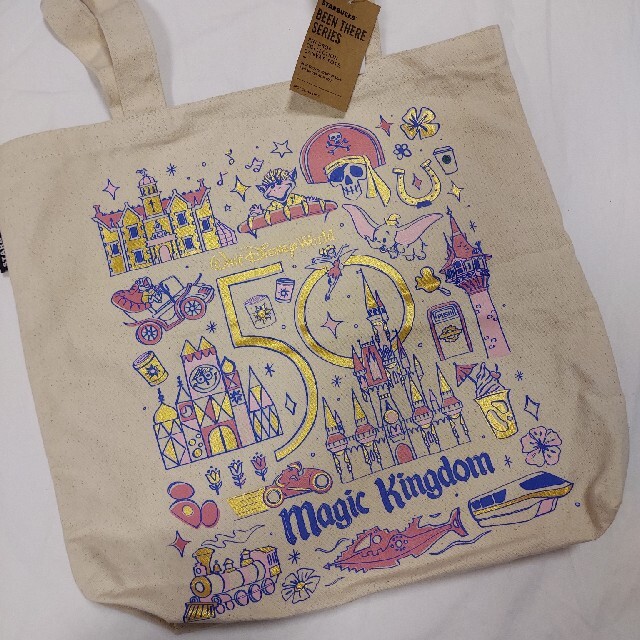 人気ブランドからコーディネートを探す - Disney WDW50周年 by スタバトートバッグ、エコバッグの通販 キャラクターグッズ